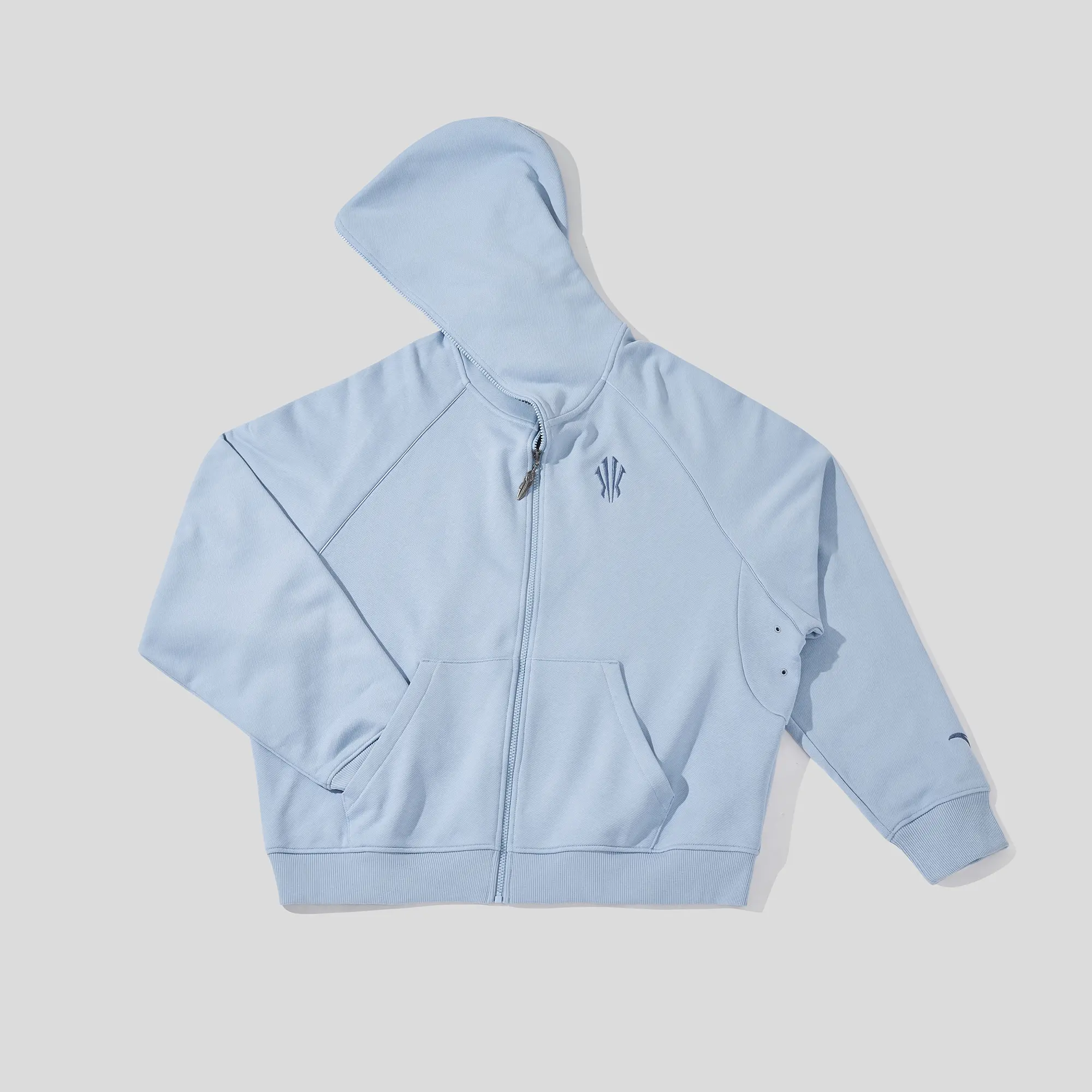 ANTA Unisex Hélà Lotus FZ Hoodie Kyrie Irving Fashionable Light Blue Sports