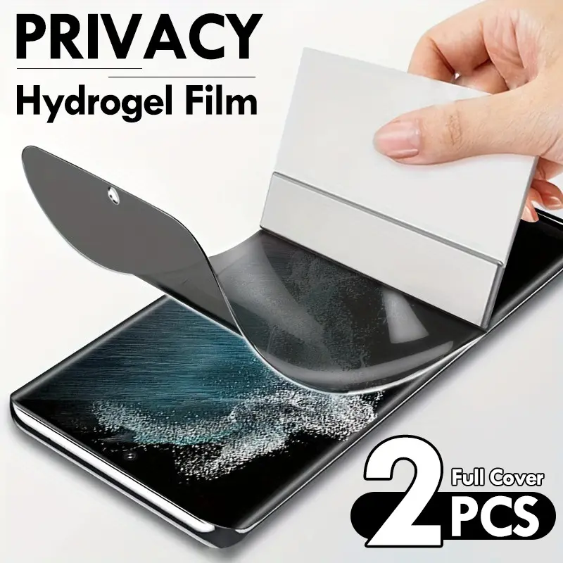 2 pcs Anti Spy Privacy Soft Protective Hydrogel Film Protector for Smartphone Cellphone Compatible With Samsung Galaxy A17 A07 A37 A57 A16 A26 A36 A56 A15 A25 A35 A55 A14 A24 A34 A54 A73 A53 5G A52 A52S A32 5G A12 Privacy Hydrogel Film Screen Protector