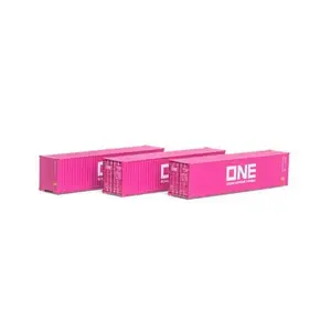 Athearn 17435 N, 40' Corrugated Container, Ocean Network Express, ONEU, 3 Pack
