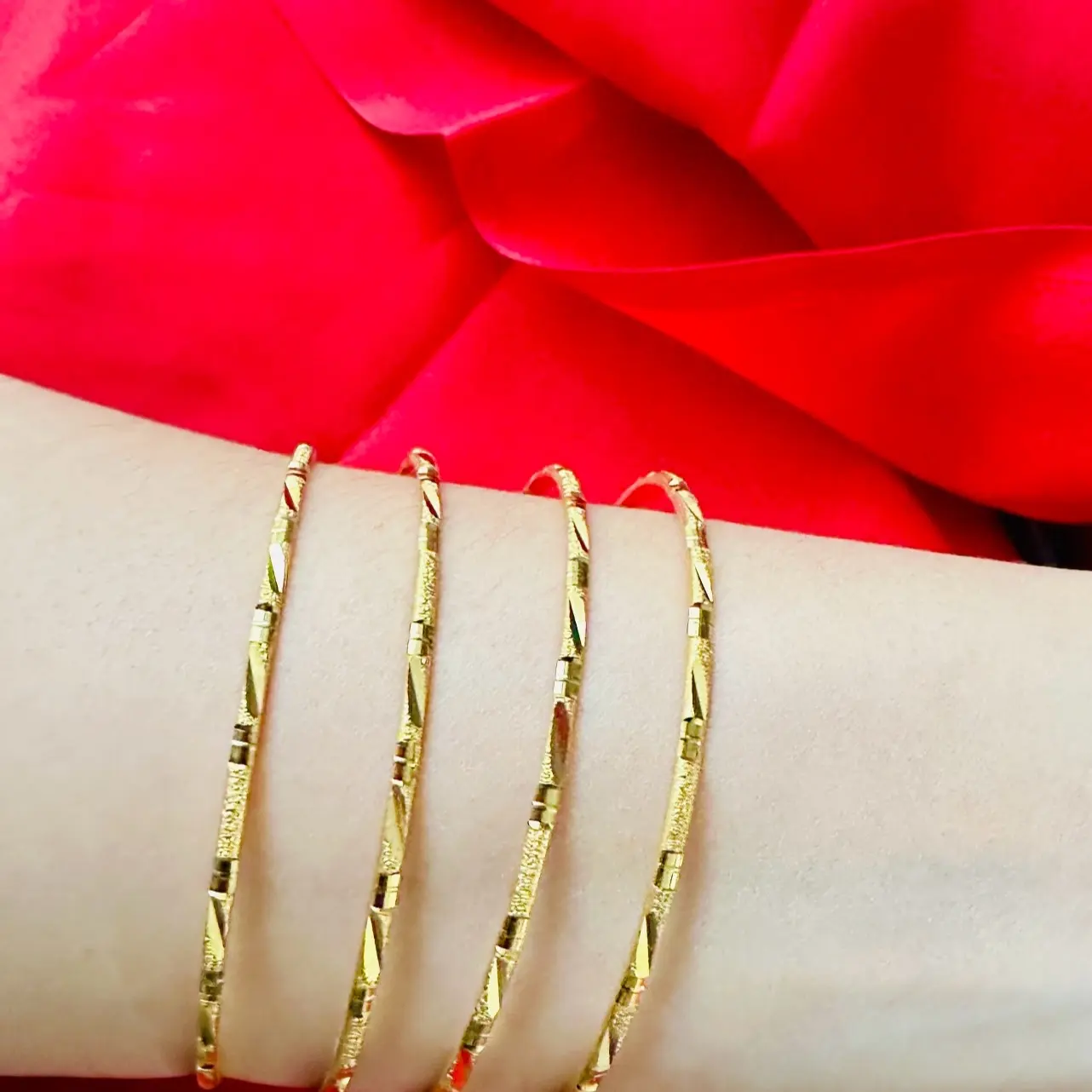 Gold plated chura/bala/bangles set of 4