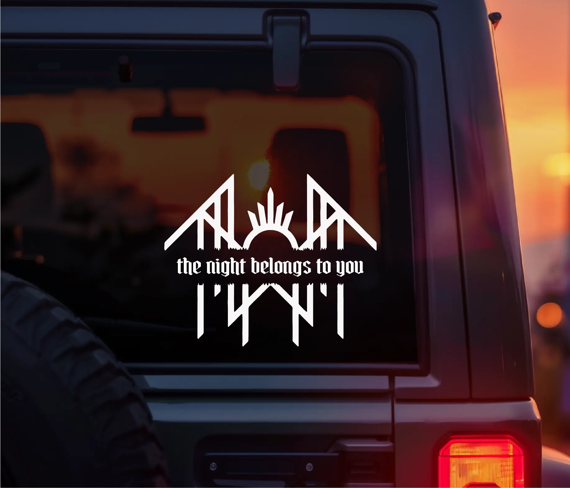 Sleep Token Vinyl Decal – "The Night Belongs to You" Lyric Sticker with Band Logo – Worship Band Aesthetic Car Sticker for Alt Girls, Metalheads, Emotional Music Fans, Vessel Merch, Take Me Back to Eden Album Inspired Vinyl