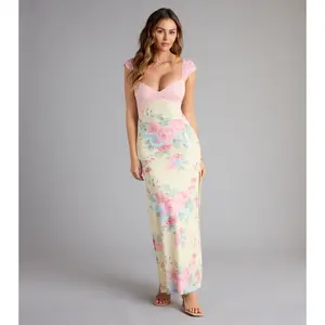 Garden Party Chic Lace Floral Maxi Dress