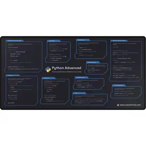 Advanced Python Reference Desk Pad for Developers - Large Coding Mat