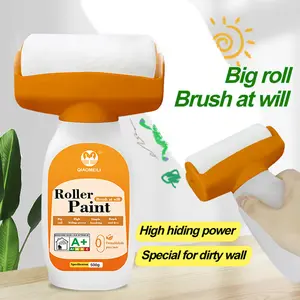 US Seller Wall Repair Roller Paint Kit, DIY Touch-Up Paint for Walls with Roller Brush, Covers Damp, Mould & Stains, Eco-Friendly Water-Based Low-Odour Wall Repair Paint, Quick-Dry Home Wall Renovation, White, Pearl White, Blue