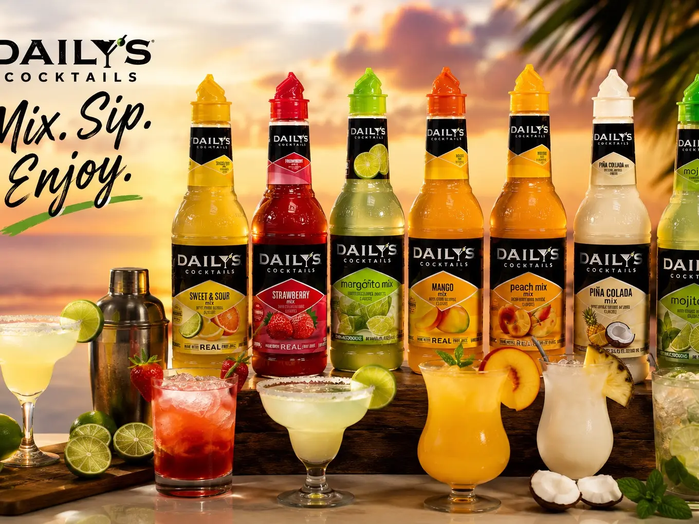 Customizable Flavored Drink Syrups - Dailys Mixes, Choose Your Preferred Flavor