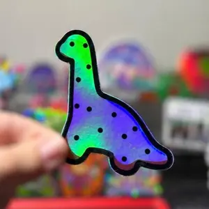 Dino chicken nugget holographic 3 inch sticker!