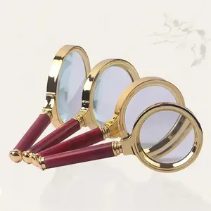 10x Handheld Magnifying Glass Anti-Slip Reading Magnifier, 60mm-90mm Jewelry Inspection Lens, Elderly Reading Glasses Microscope Loupe, Portable Magnifying Glass