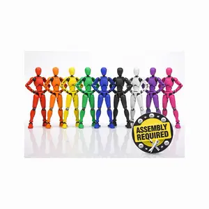3D Printed Articulated Dummy Figure – Choose Your Color – Sold Individually – Assembly Required