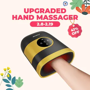 Big Promotion CINCOM Brand New Hand Massager, Cordless Finger Massager with Heat and Vibration, Adjustable Intensity and Temperature, with Clear Visible LED Screen, Rechargeable, Comfort, Great as a Gift for Friends or Family, Comfort