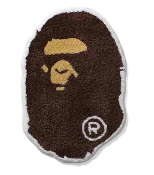 Bape Ape Head Rug Brown