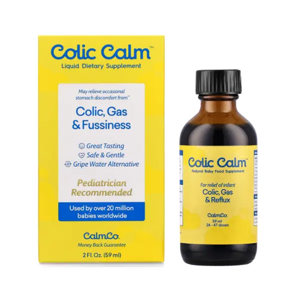 Natural Colic Calm Herbal Blend Liquid Dietary Supplement - Infant Gripe Water for Colic, Gas Relief, Upset Stomach