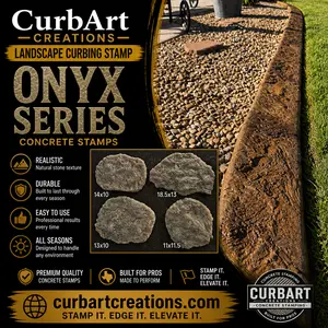Onyx Rock Stamp Set: 4pc Realistic Concrete Molds