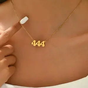 Stainless Steel Lucky Number Necklace for Women - Fashion Accessory fashion necklace birthday gift