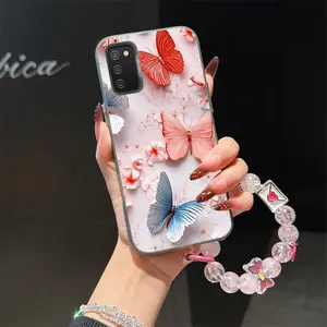 For Galaxy A02S butterfly suit bracelet phone Case For Samsung Galaxy A02S with TPU Shock proof design perfect for popular