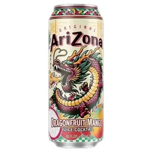 Arizona DragonFruit Mango Juice 22 FL OZ Beverage Sweet Tropical Refreshing Caffeine-Free Drink with Real Fruit Juices