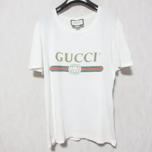 Pre-owned GUCCI Cotton Small Leather Goods Classic Logo T Shirt