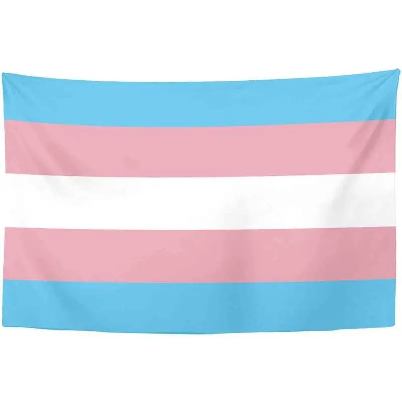 Transgender Pride Flag Tapestry, Trans Wall Decor Hanging for Bedroom Living Room Dorm Outdoor (60x40 inch)