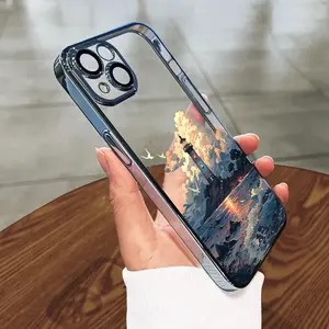 Cloud lighthouse pattern, anti-drop, non-slip TPU full-coverage lens mobile phone protective case, suitable for iPhone 17 16 15 14 13 12 11 XS X and other series models, holiday gifts for friends or family