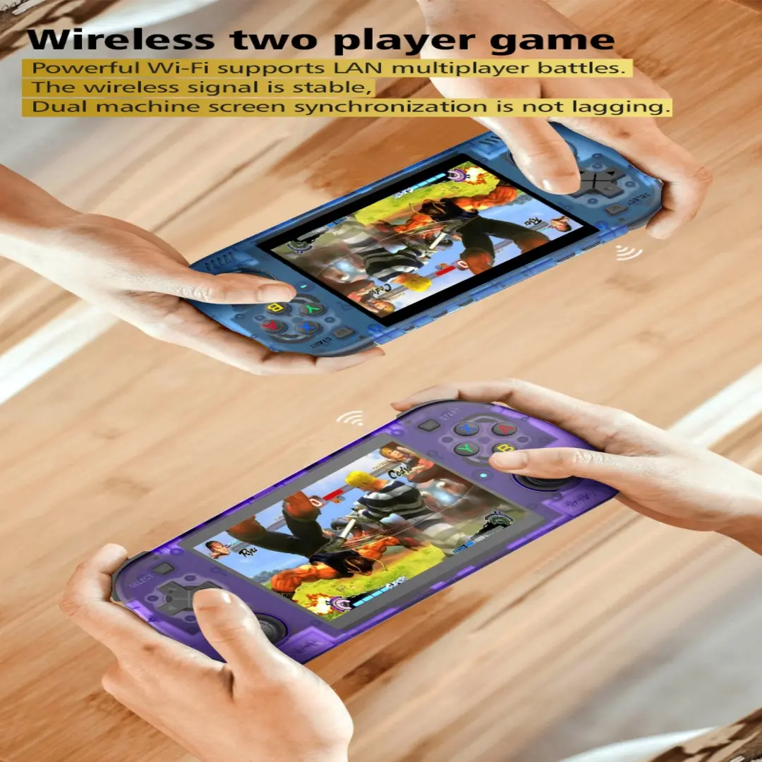 R36H ProMAX エミュレーターゲーム機 クリアブルー新品 The R36H Promax retro handheld game console runs on a Linux