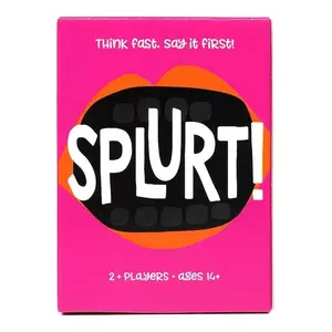 Strategic Card Game Splurt!, Quick Naming Party Board Game, Fun English Tabletop Game, Ideal for Family and Friends