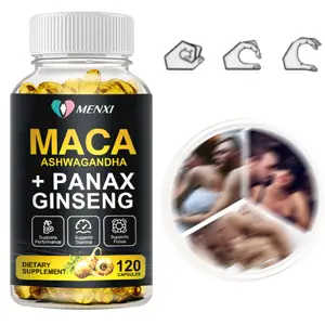 Organic Maca Root 10000mg Dietary Supplement Capsules - Maca, Ashwagandha, Panax Ginseng Herbal Blend for Daily Healthcare & Fitness Wellness