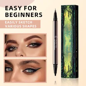 【Charm Vary】2-in-1 Dual-Ended Liquid Eyeliner for Beginners | Easy Glide, Waterproof & Lasts 24 Hours | Cruelty-Free