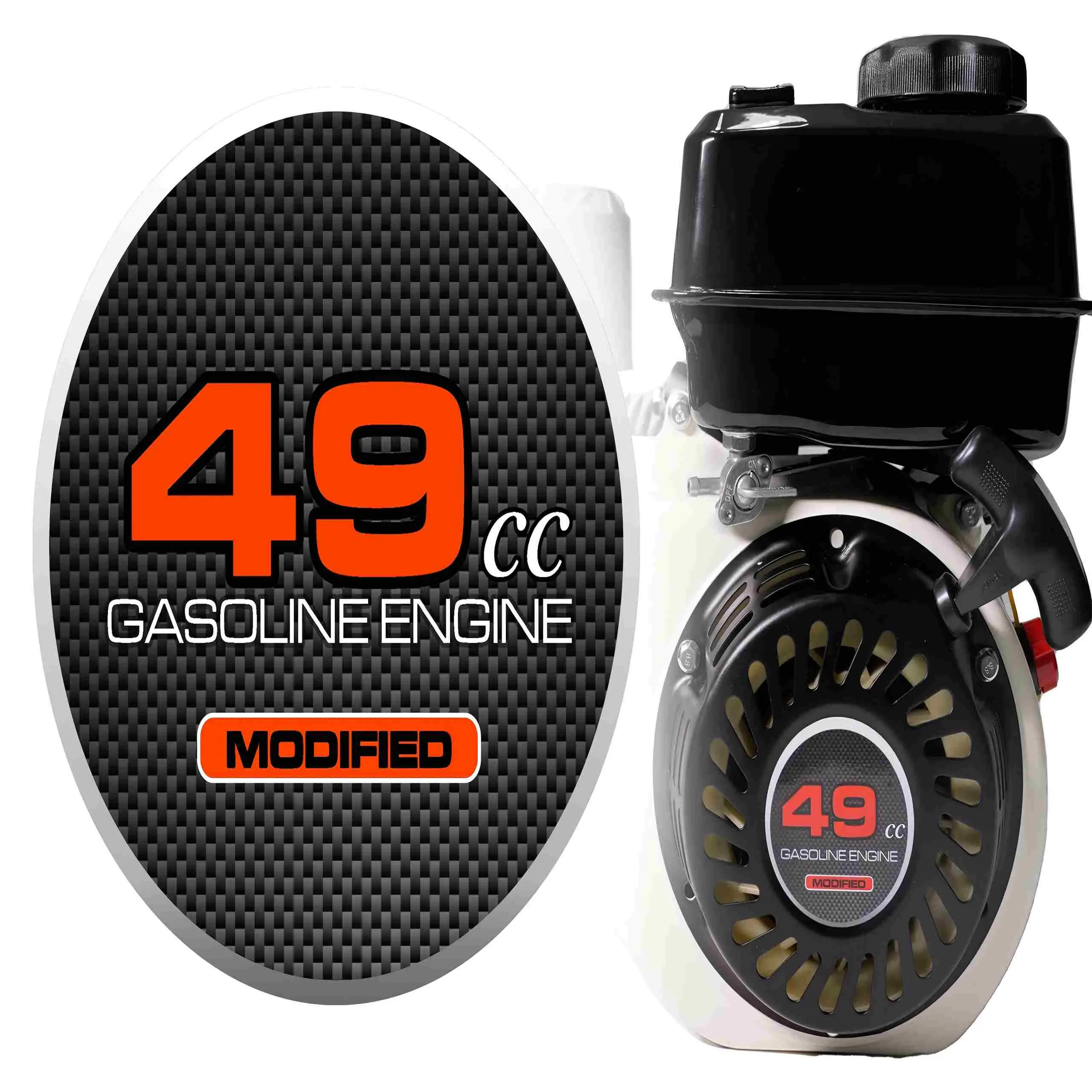 JMCHstore Pull Starter Sticker - 2*49cc Item 69730 49cc Gasoline Modified for Predator 212 Engine, Motorcycle Decals & Magnets for Coleman BT200X CT200U 200cc Mini Bike, Trailmaster KT196 Go Kart Honda 196cc Performance Parts
