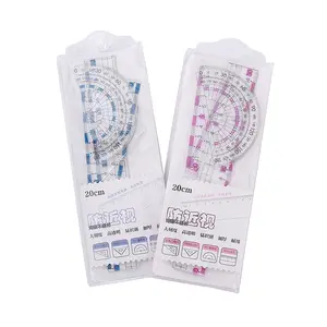 Student Math Supplies Set, Transparent High-Quality Stationery Kit, Includes Ruler Triangle Protractor, Essential Learning Tools