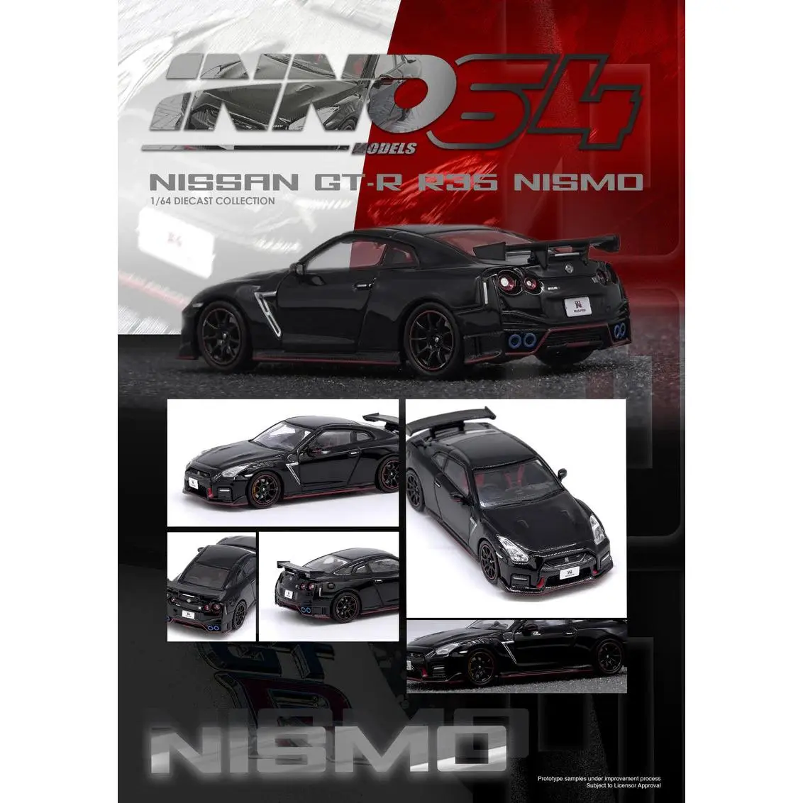 Inno64 1:64 Nissan GT-R (R35) NISMO - Black