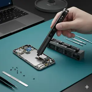 Mini Electric Screwdriver Set 42 Alloy Steel Bits 5-Smart Torque Adjustment Digital Display High Precision Portable Tool for iPhone 15 Camera Phone Computer Repair Digital Electronics DIY Must-Have