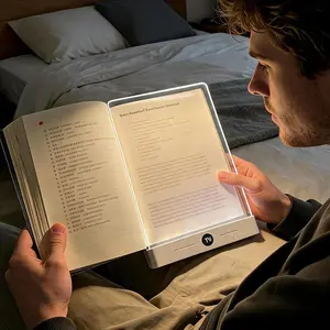 Book Light, Rechargeable Clear LED Flat Reading Lightwith Timer & Dimmable Brightness, Full Page Panel Lampfor Reading in Bed at Night, Funny Unique Gift forReaders Book Lovers, junko stickers