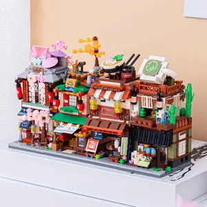 Mini Street View (1 Set), Creative Street View Stores Blocks Building Kit, Model & Toy Scene For Kids & Adults, Assembly Building Blocks