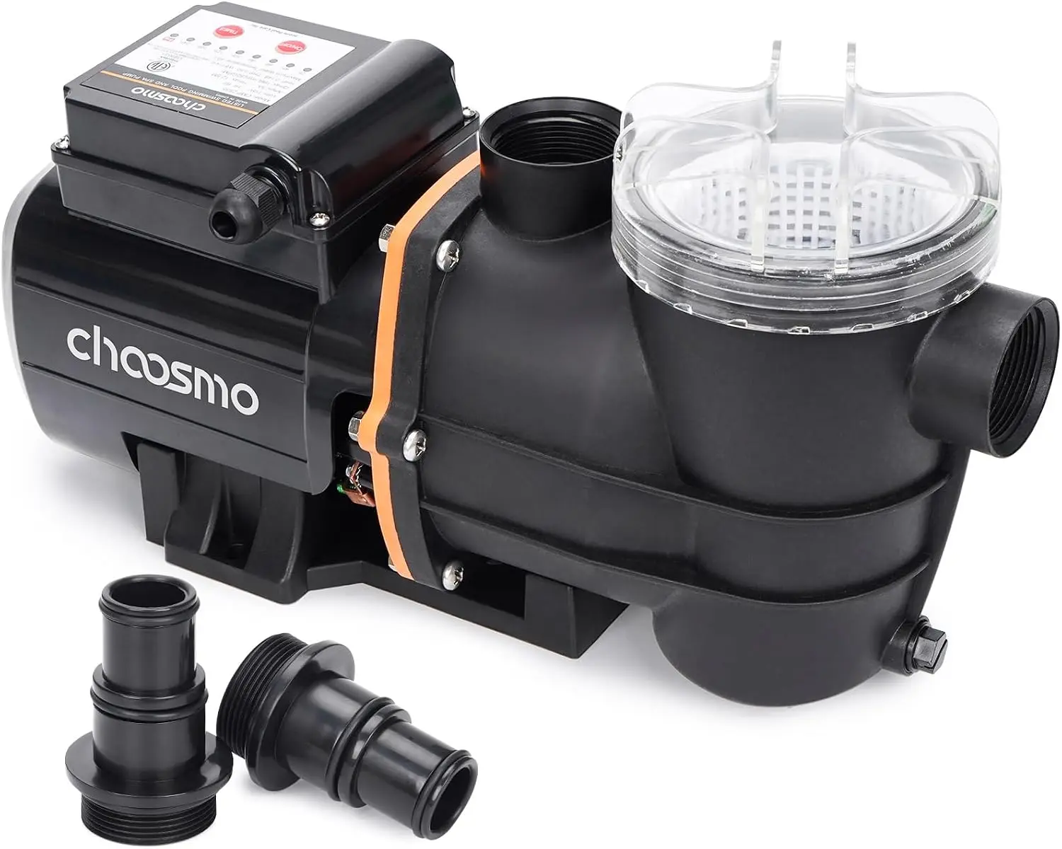 3/4 HP Above Ground Pool Pump with Timer, 3120 GPH 115V Self-Priming Sand Filter Pump Replacement with Filter Basket and 1.25/1.5-Inch Hose Adapters for Easy Installation