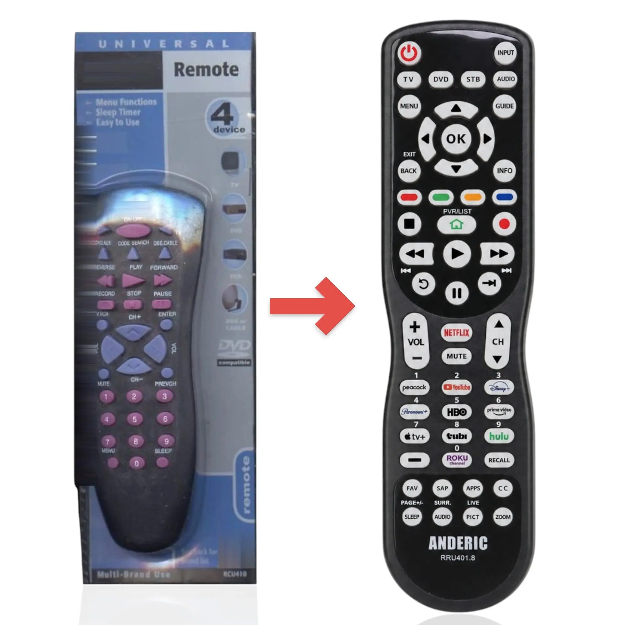 Dan's' Originals for RCA RCU410 4-Device Universal Remote Control