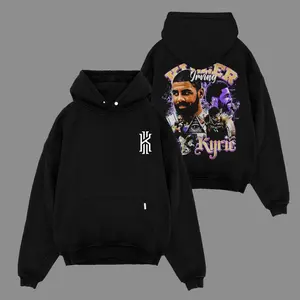 Vintage Kyrie Irving Basketball Graphic Hoodie, Retro Uncle Drew #11 Killer Crossover Cotton Pullover, Oversized Washed Streetwear Hoodie, Y2K Hoops Star Fan Gift for Men Women and Classic Basketball Collectors