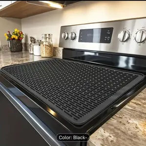 Stove Sovers For Stove Top- Silicone Electric Stove Cover Mat- 28*20 Ceramic Stove Guard Top Protector,Heat Resistant Glass Cook top Cover, Dish Drying mats for Kitchen