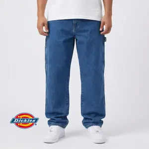 Dickies Relaxed Fit Carpenter Jeans - Stonewashed Pants Pockets