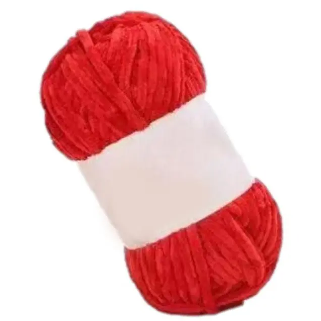 Soft Chenille Chunky Velvet Yarn for Crochet, Knitting, Blankets and Amigurumi Projects, 100g/3.53oz, 87.5 Yards
