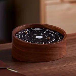 Planet-Shaped Wood Calendar | Magnetic Bead Ornament | Mindful Desktop Gift