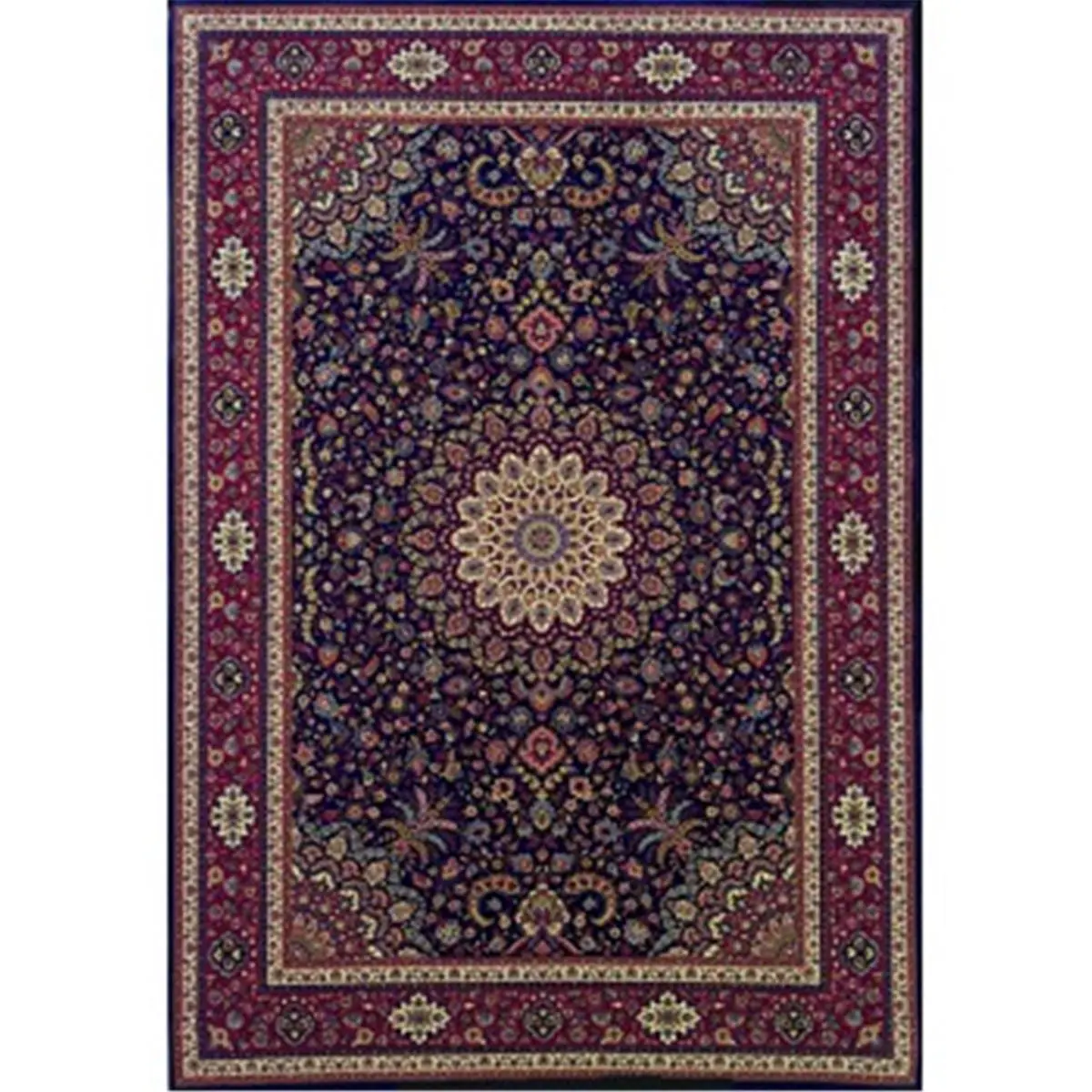 212 MAIN Machine-Woven Oriental Weavers Ariana 095B3 Rug - 2x3 Rectangle, Traditional Look, Woven Texture, Blue/Red Polypropylene