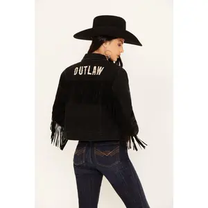 Outlaw Fringe Denim Trucker Jacket