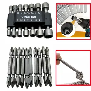 14pcs Hex Wrench Set + 10 Strong Magnet Bits, Electric Drill Tool Kit, Home Repair Tools, Essential DIY Toolkit for Household Use