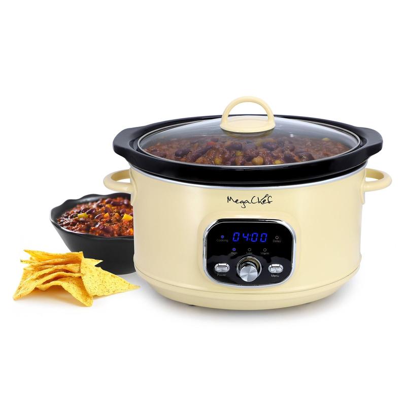 MegaChef 3.7 Quart Round Electric Slow Cooker