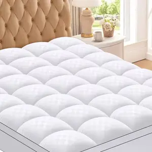 Extra Thick Mattress Topper, Quilted Pillow Top Mattress Pad, Cooling Fitted Mattress Cover, Deep Pocket 8-21", Soft Mattress Protector for Better Sleep