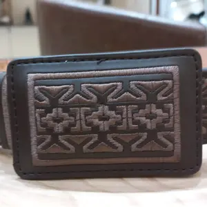 Man belts with various designs