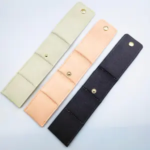 Mini Travel Jewelry Bag Travel Jewelry Roll Bag with Buckle Foldable Multi Functional Travel Jewelrys Pouch with Buckle Small Jewelry box for Earrings, Rings, Necklaces