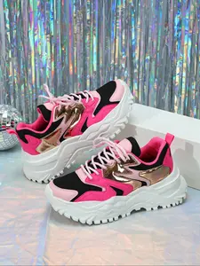 Men's Fashion Comfortable Casual Outdoor Dad Shoes, Sneaker, Breathable Mesh Design, Thick Sole Wedge Style, Perfect for Friday & Christmas Gifts