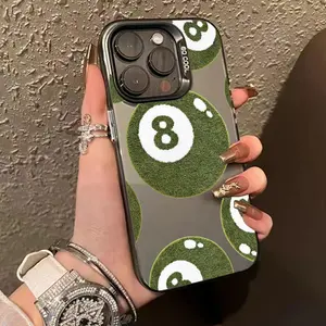 Case for iPhone 16 Pro Max 15 Plus 14 13 12 11 XS XR Billiards Matte Shockproof Anti-Scratch Stylish Smartphone Cover Protector Screen Protector