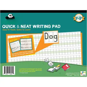 Quick & Neat Writing Pad, Practical  Handwriting Practice Workbook, 40 Color-Coded Double-Sided Worksheets for Easy Learning, Improves Penmanship & Writing Skills