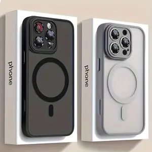 Premium Matte Magnetic Wireless Charging Phone Case for iPhone 17 Pro Max, 16,15, 14, 13, 12, 11 Plus - Translucent Shock-Resistant Design, Compatible with 16E, Ideal Gift for Men & Women